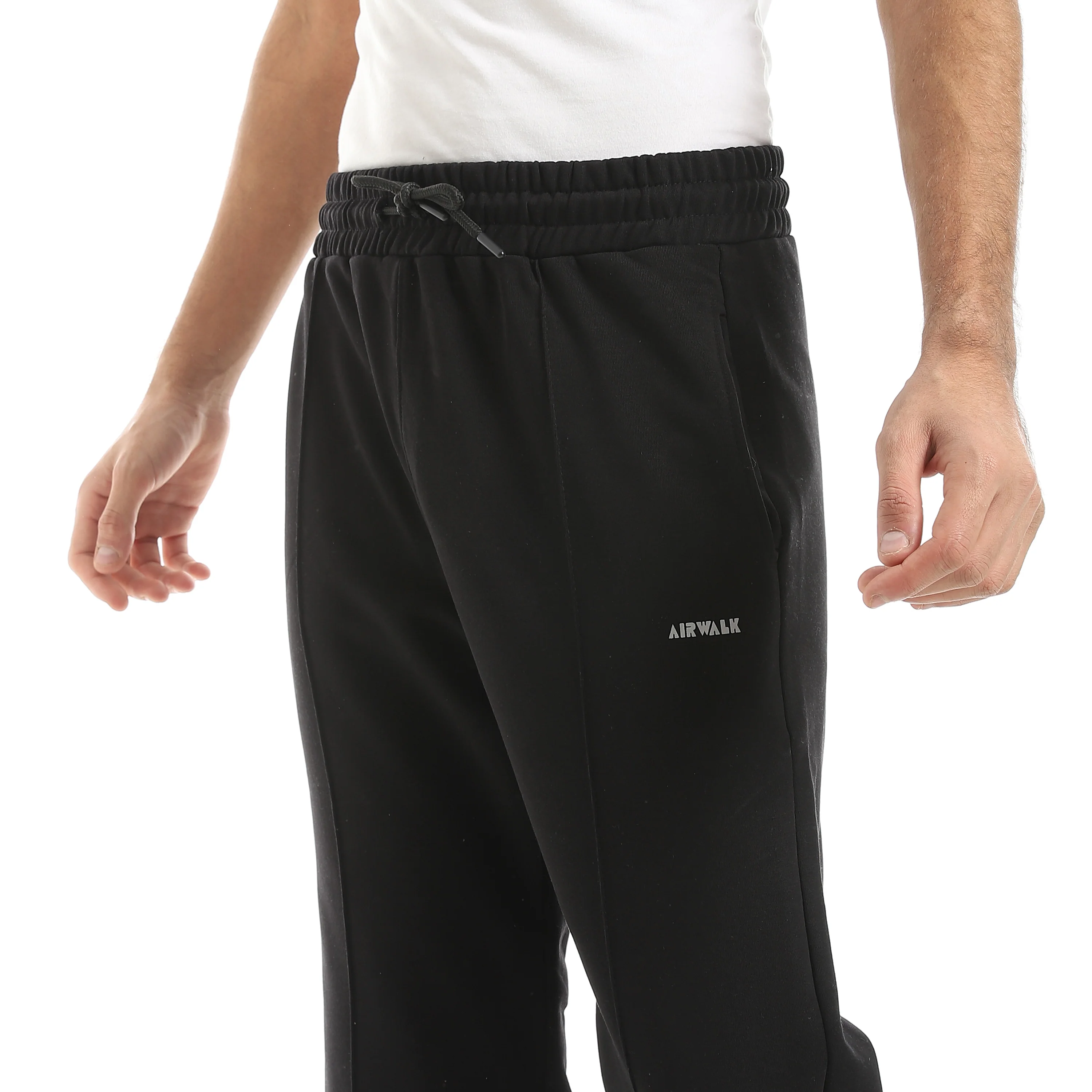 AIRWALK MENS MELTON SWEATPANTS - اسود - Image 4