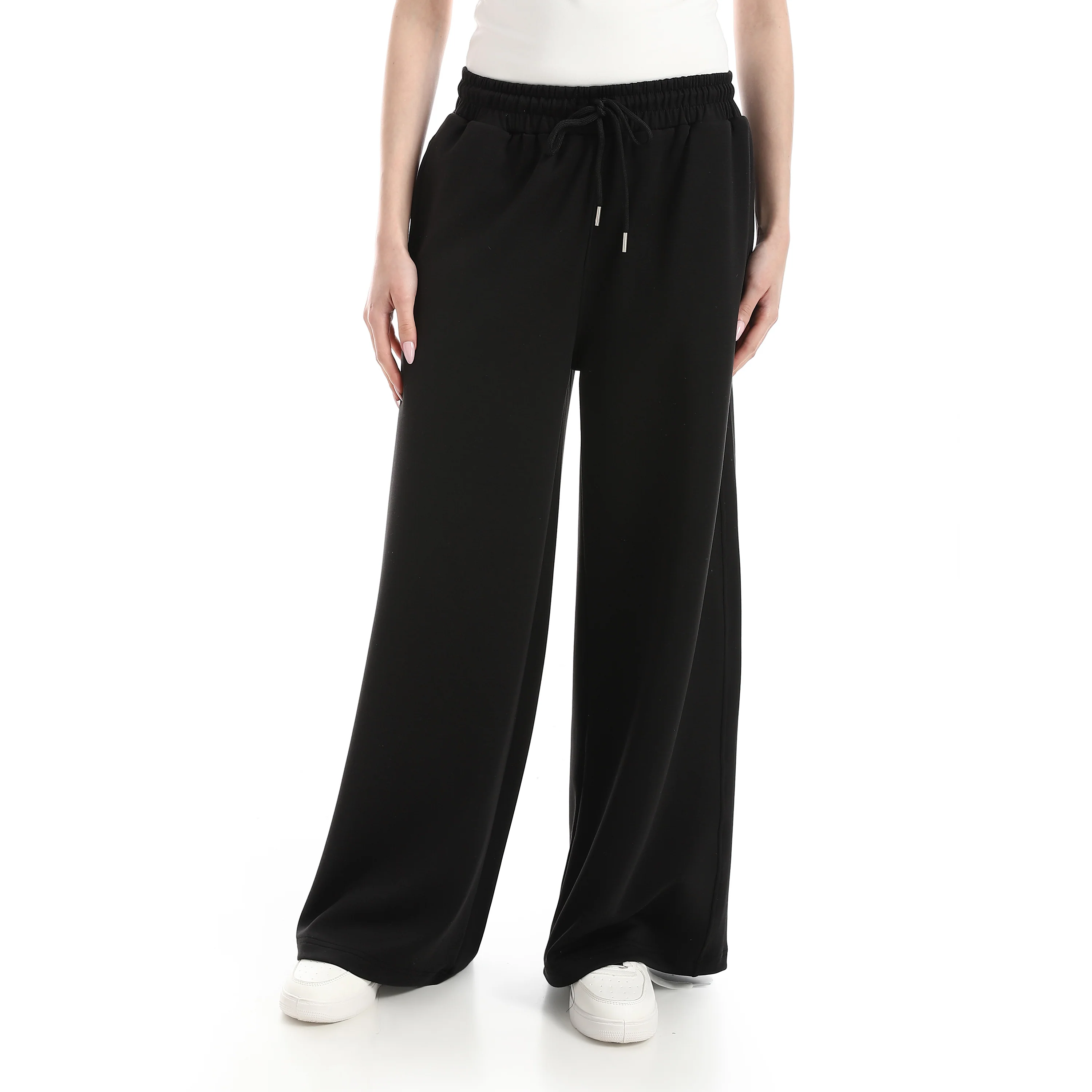 BOX CROPPED WIDE LEG PANTS - اسود - Image 2