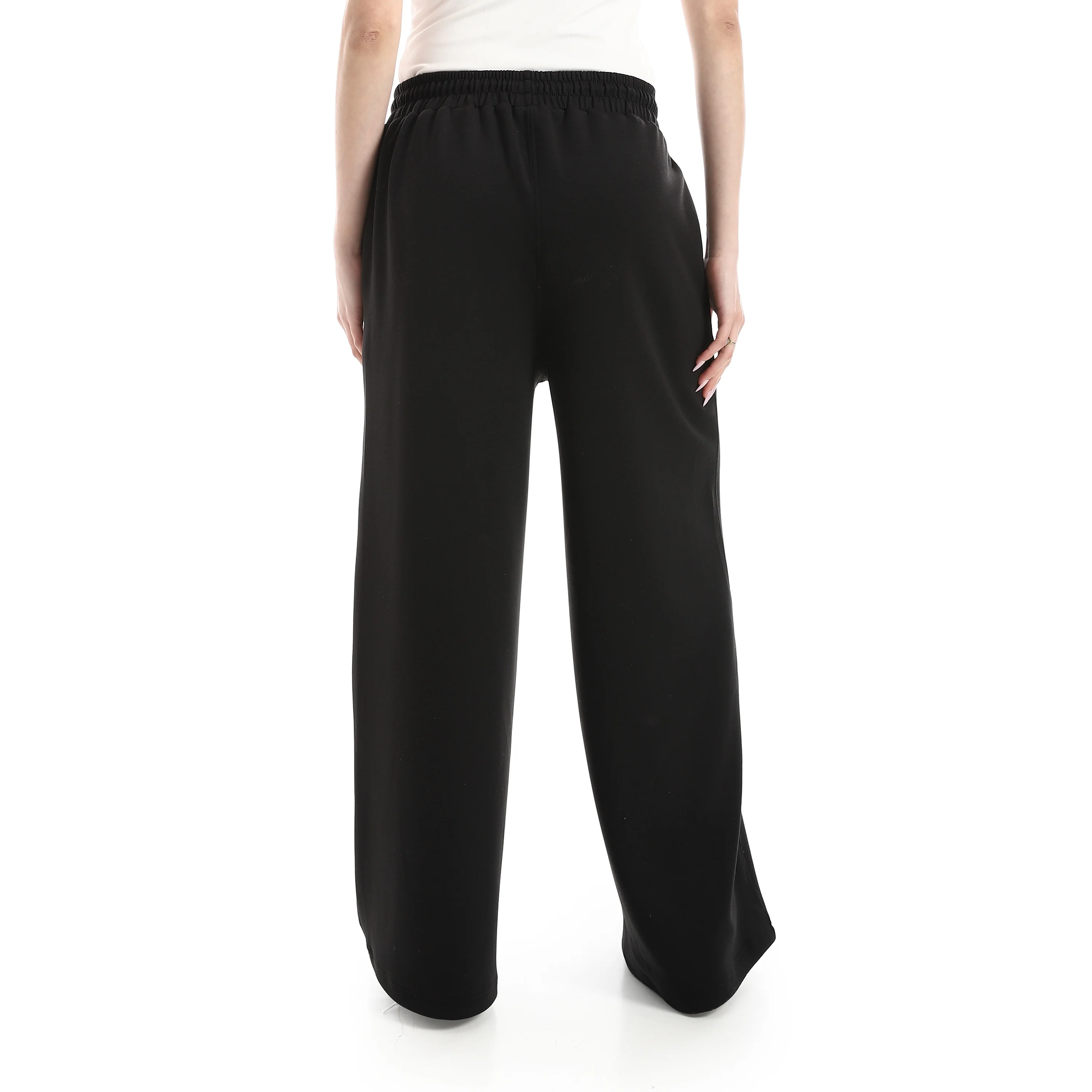 BOX CROPPED WIDE LEG PANTS - اسود - Image 4