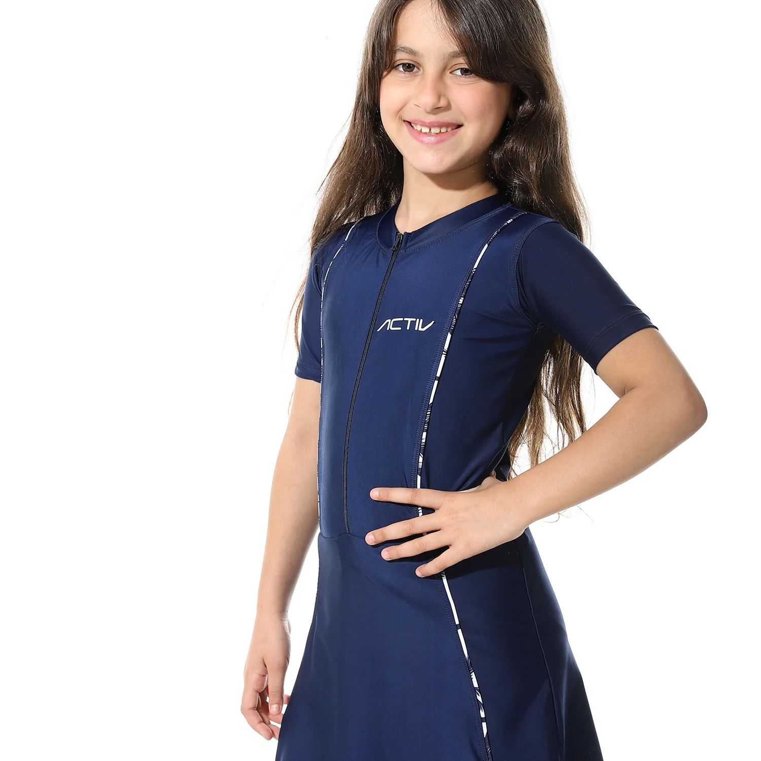 ملابس سباحة اكتف بناتى - كحلى - Image 4