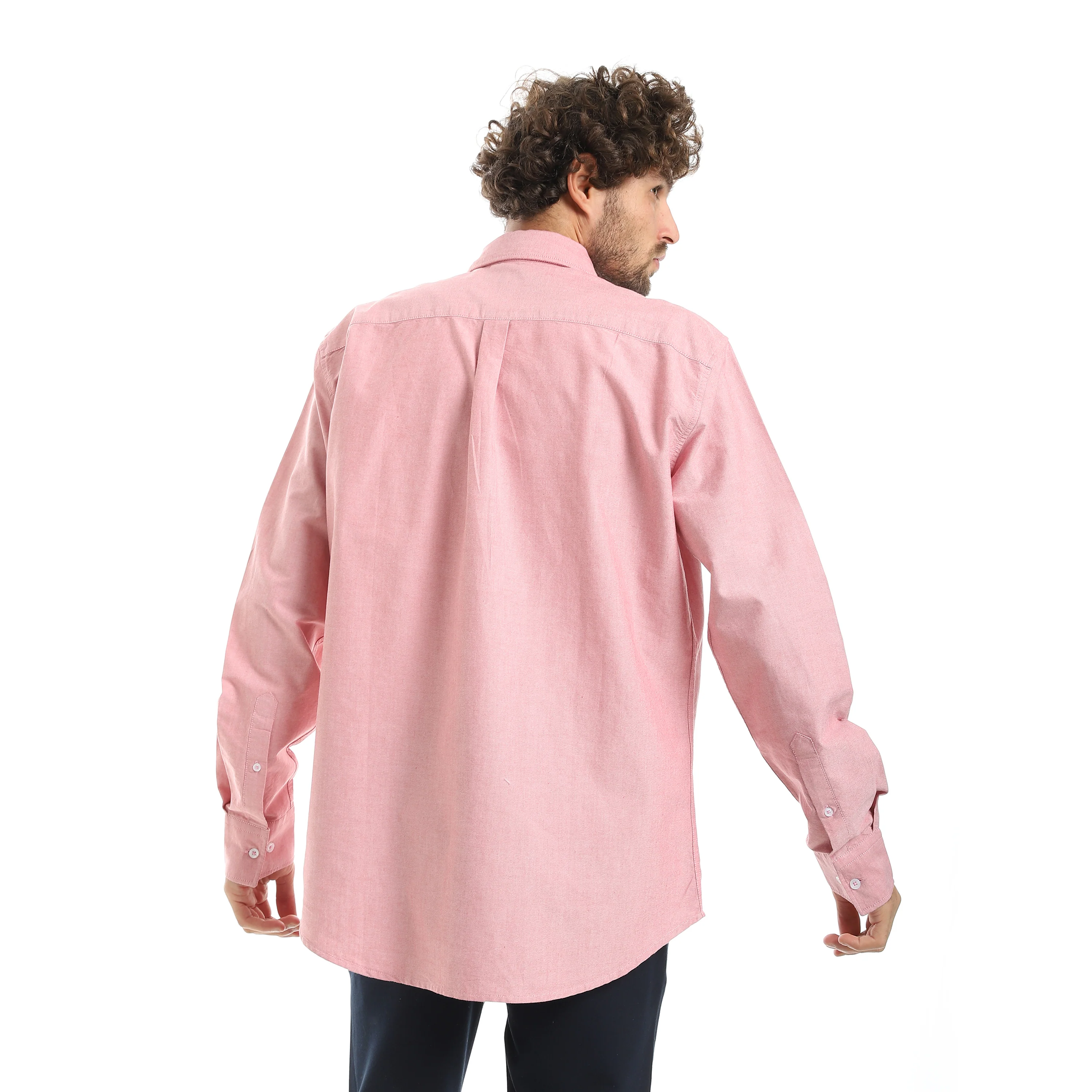 MEN'S L/S PLAIN CLASSIC SHIRT - روز - Image 3