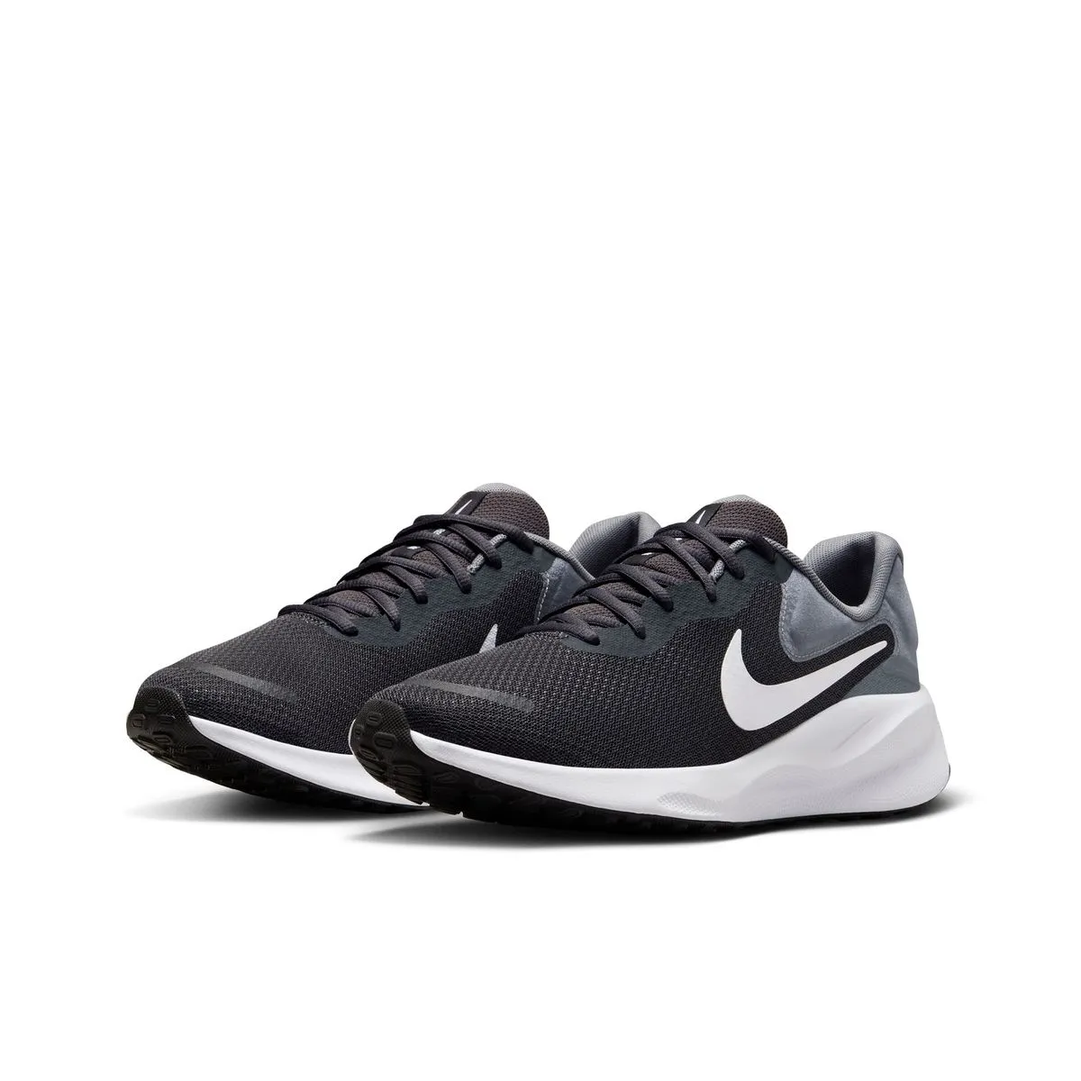 NIKE REVOLUTION 7 RUNNING SHOE - BLK & GREY - Image 3