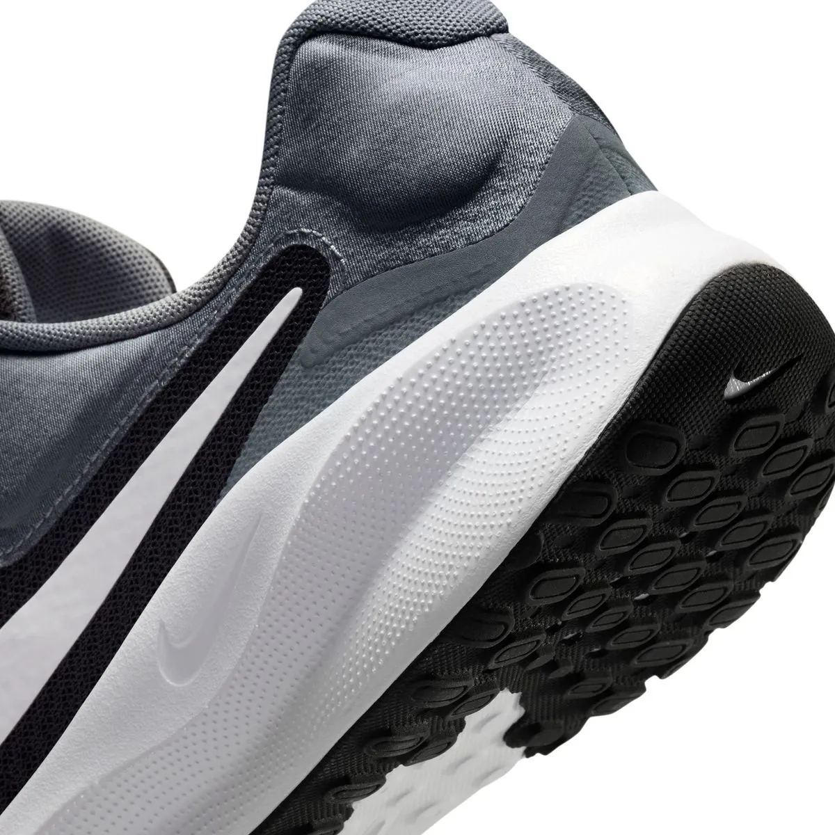 NIKE REVOLUTION 7 RUNNING SHOE - BLK & GREY - Image 8