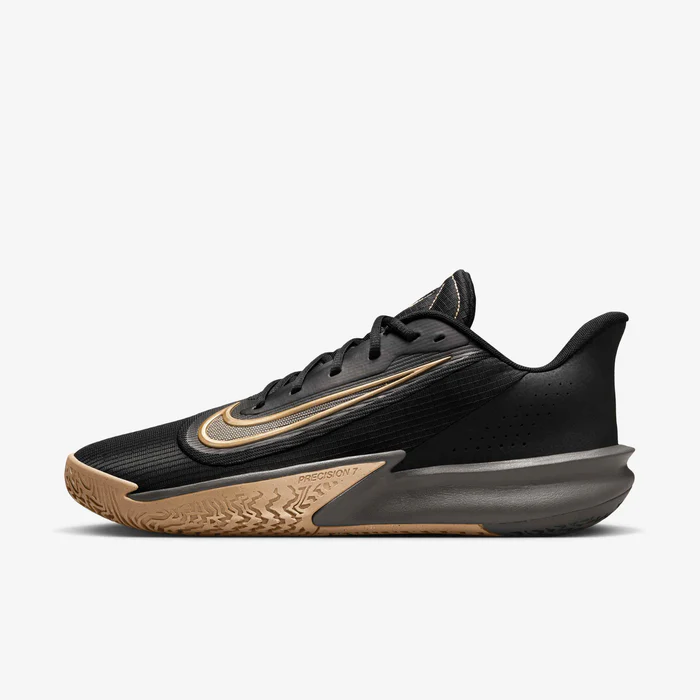 PRECISION VII BASKETBALL SHOES - BLK & GOLD - Image 8