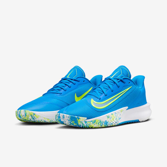 PRECISION VII BASKETBALL SHOES - BLUE & LIM - Image 4