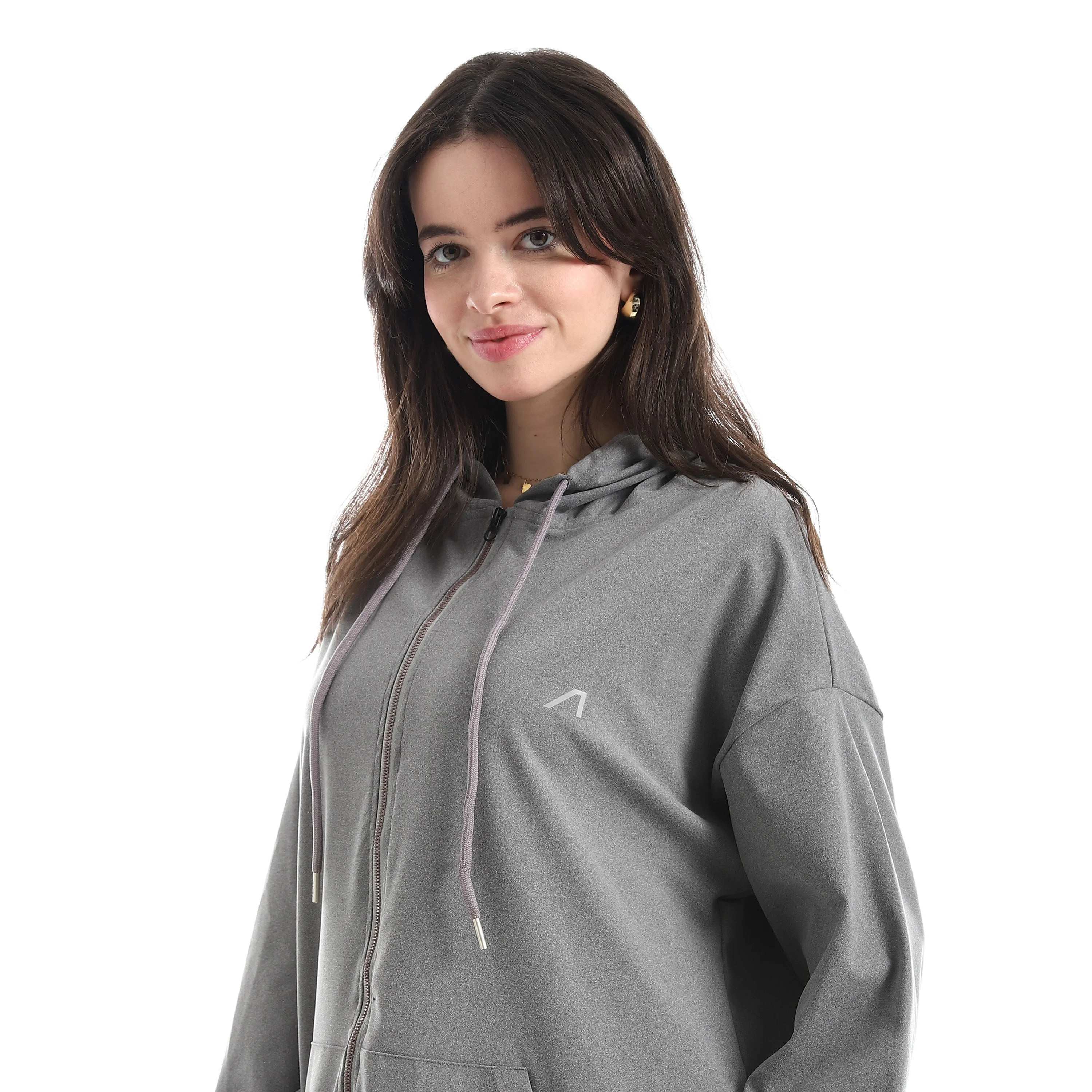 ULTRA OVERSIZED ZIPPER JACKET - رمادي فاتج - Image 3