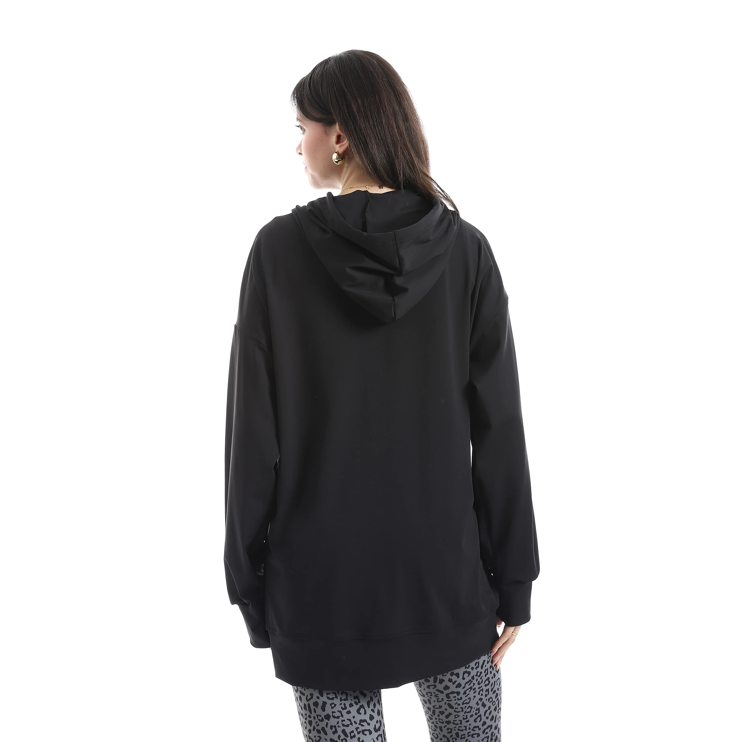 ULTRA OVERSIZED ZIPPER JACKET - اسود - Image 3