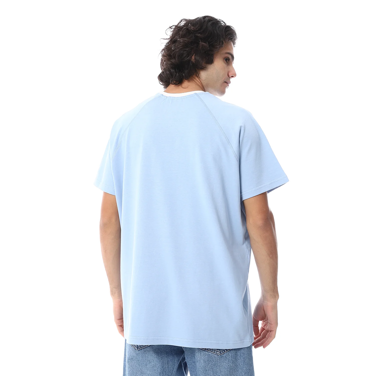 WHITE COLLAR REGLAN S/S TSHIRT - BABYBLUE - Image 3