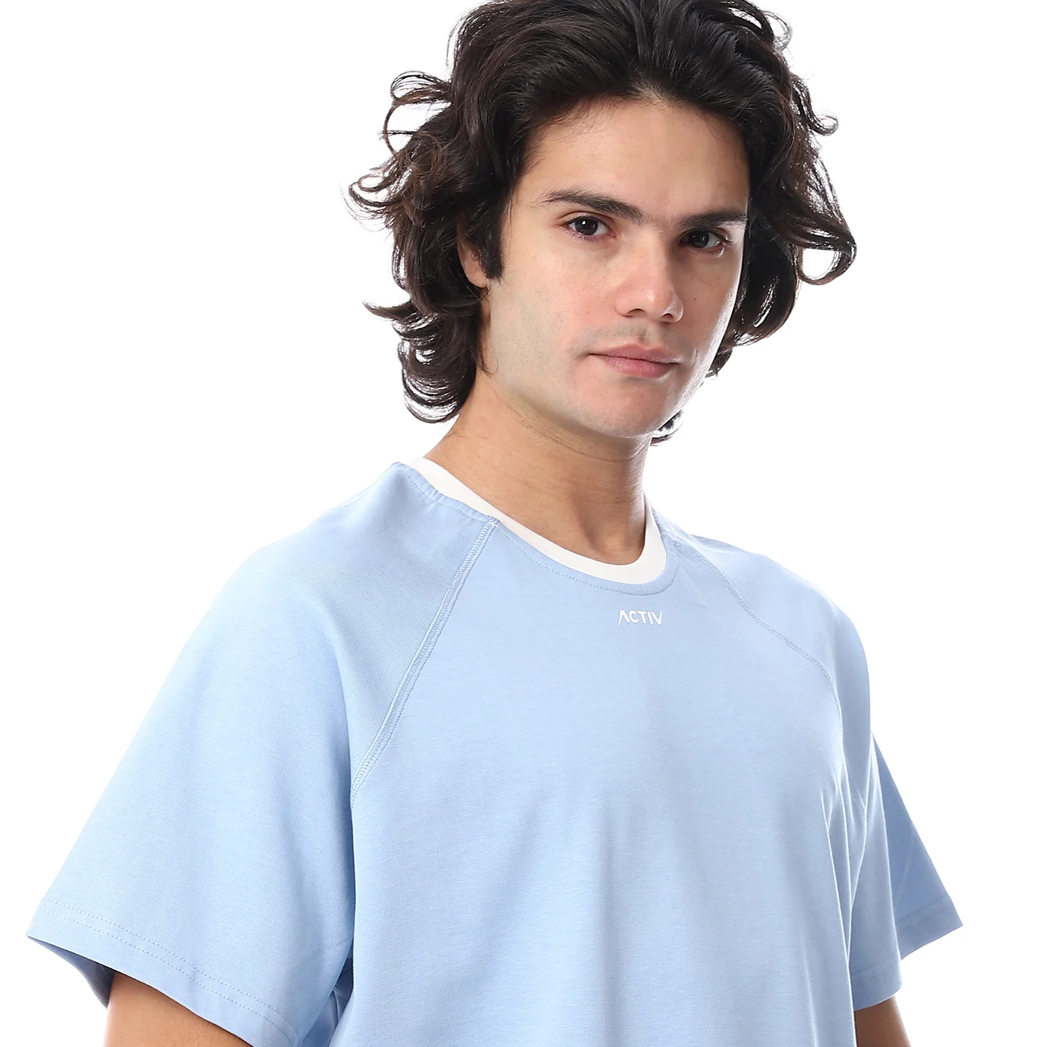 WHITE COLLAR REGLAN S/S TSHIRT - BABYBLUE - Image 4