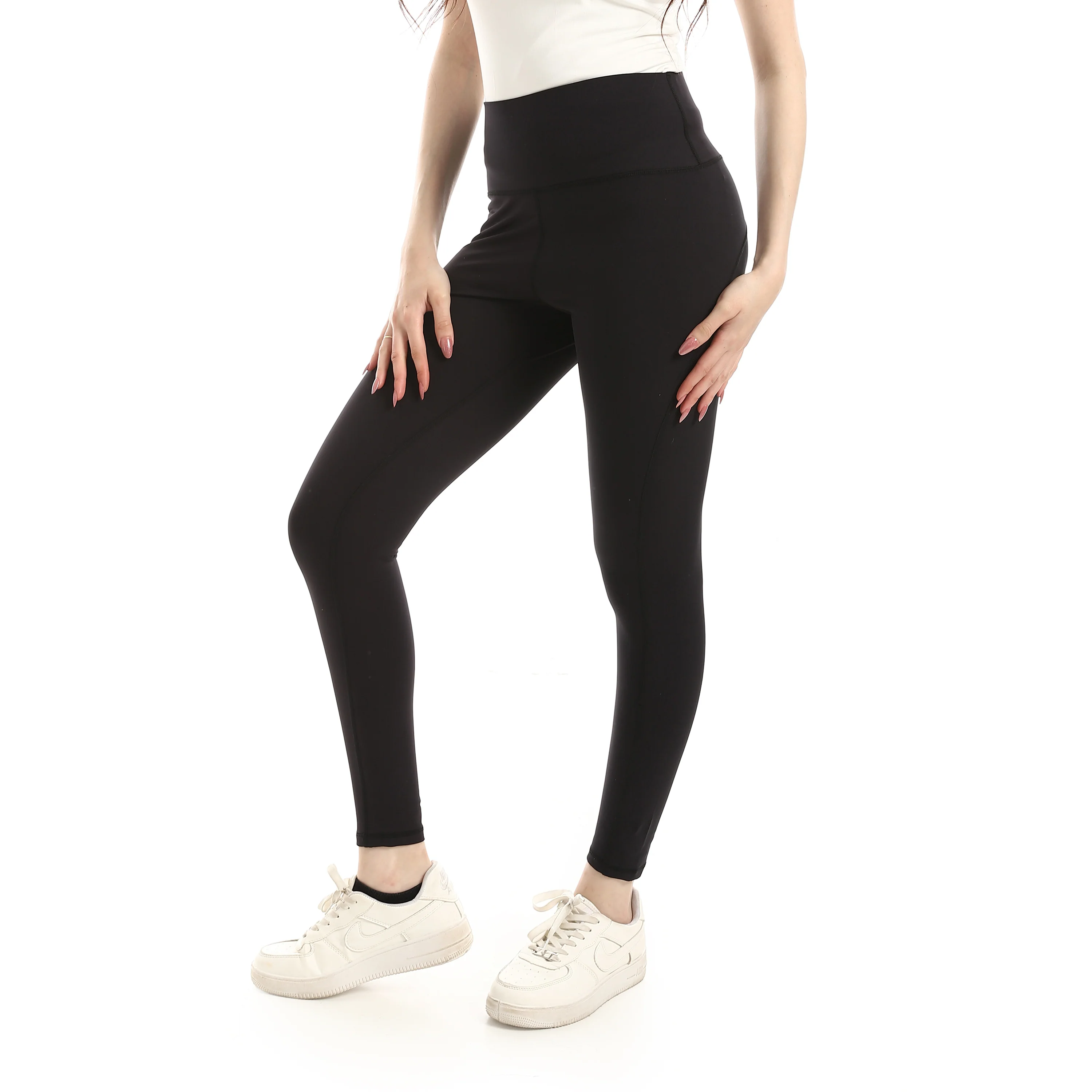 WOMEN TIE-DYE LEGGING FB PANEL - اسود غامق - Image 2